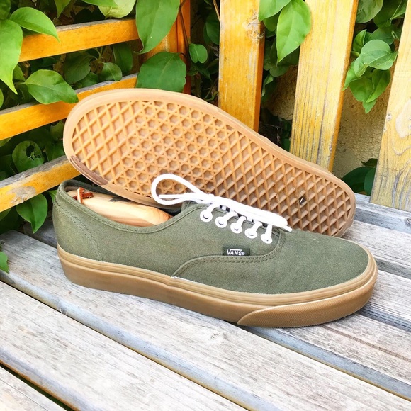 vans authentic green army